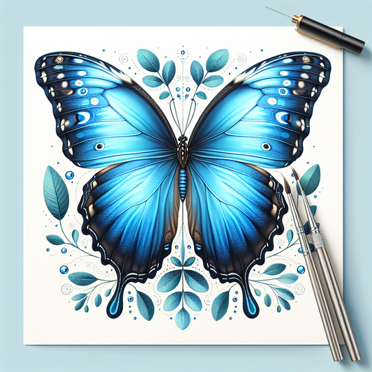 Blauer Morpho Schmetterling - "Der schillernde Schmetterling: Der Blauer Morpho in all seiner Pracht"