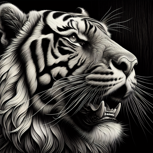 Überschrift: "Der majestätische Tiger: König des Dschungels"