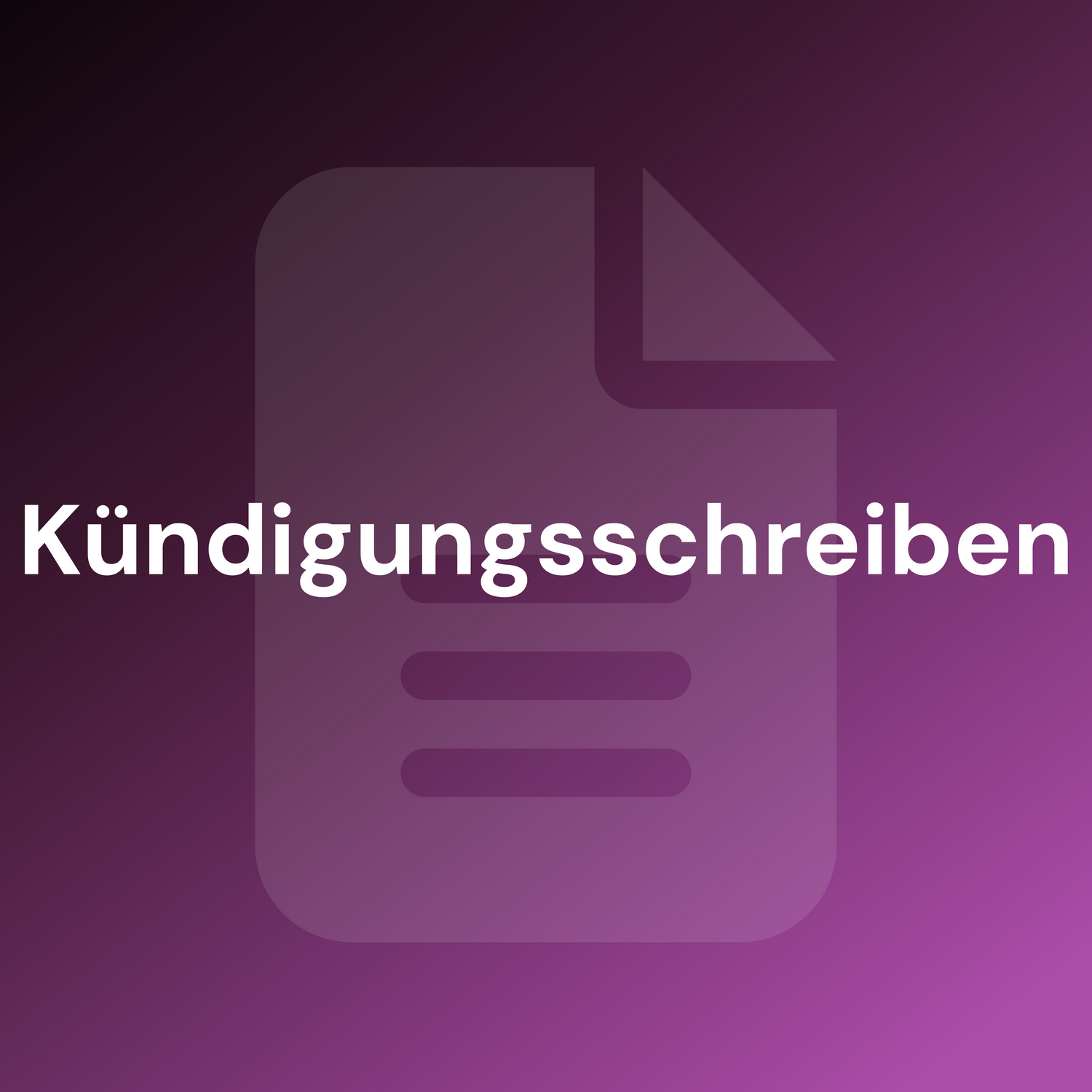 Kündigungsschreiben