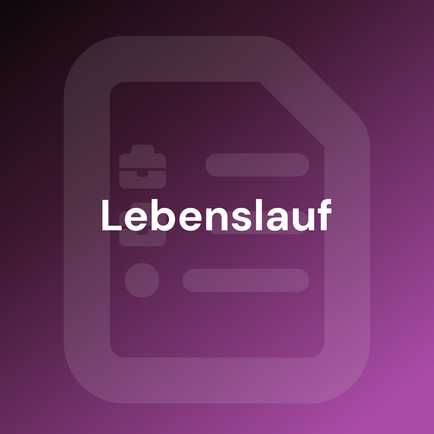 Lebenslauf