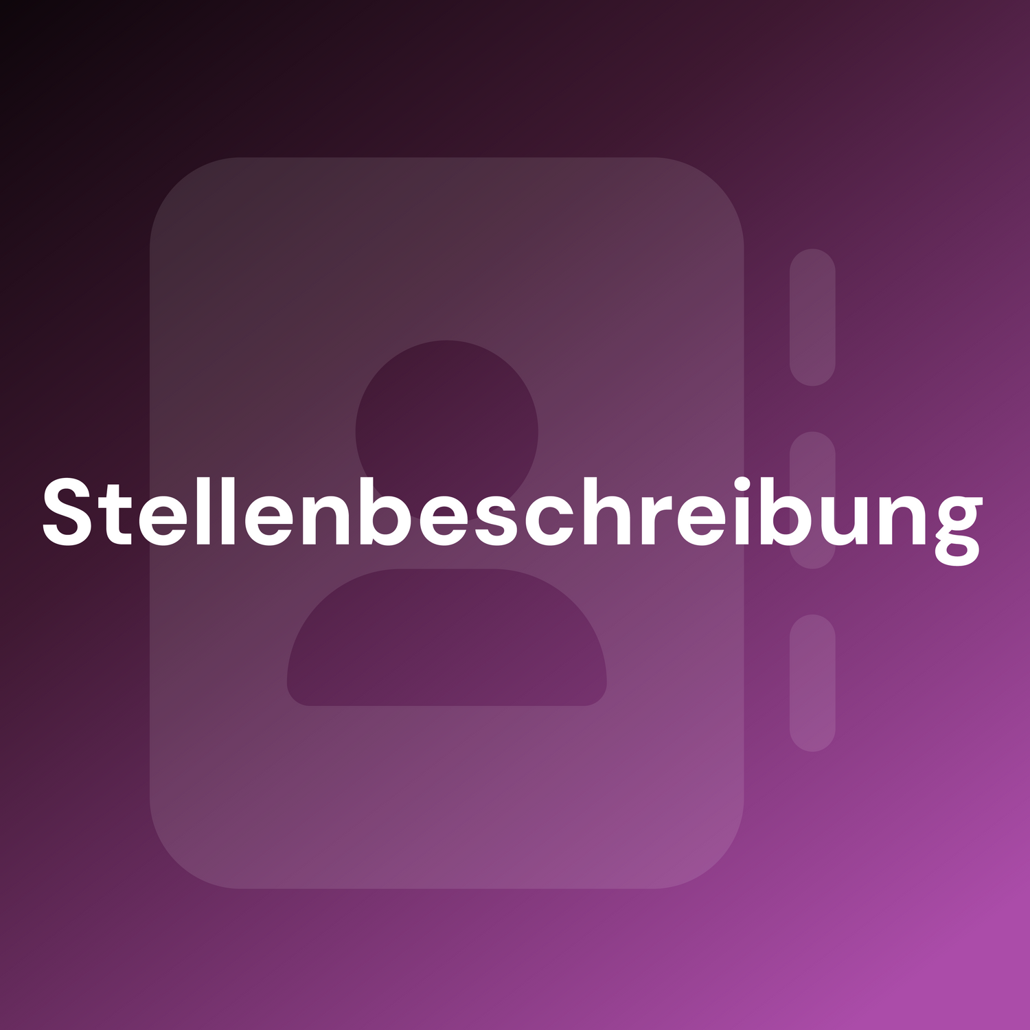 Stellenbeschreibung