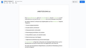 Arbeitszeugnis