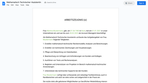 Arbeitszeugnis