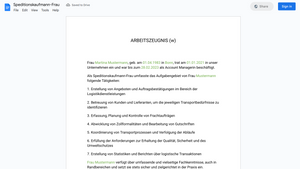 Arbeitszeugnis