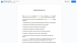 Arbeitszeugnis