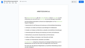Arbeitszeugnis