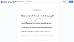 Arbeitszeugnis
