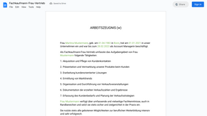 Arbeitszeugnis