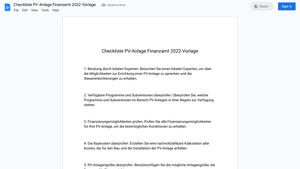 Checkliste