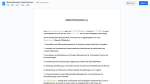 Arbeitszeugnis