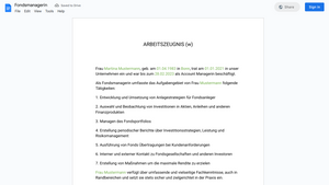 Arbeitszeugnis