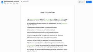 Arbeitszeugnis