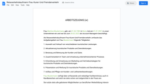Arbeitszeugnis