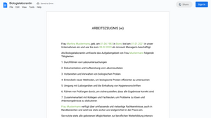 Arbeitszeugnis
