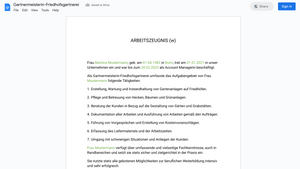 Arbeitszeugnis