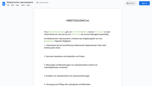 Arbeitszeugnis