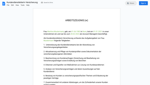 Arbeitszeugnis