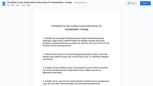 Laden Sie das Bild in den Galerie-Viewer, Checkliste für den Aufbau eines Online-Shop für Handarbeiten.-Vorlage