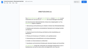 Arbeitszeugnis