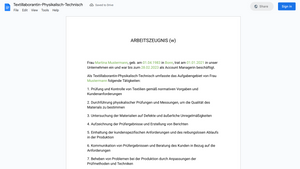 Arbeitszeugnis