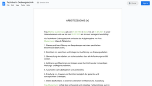 Arbeitszeugnis