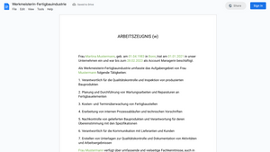Arbeitszeugnis