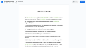 Arbeitszeugnis