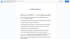 Arbeitszeugnis