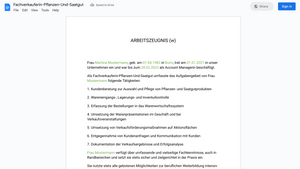 Arbeitszeugnis