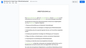 Arbeitszeugnis