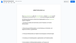 Arbeitszeugnis