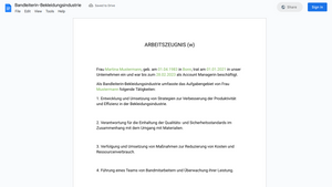 Arbeitszeugnis
