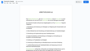 Arbeitszeugnis