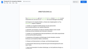 Arbeitszeugnis