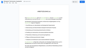 Arbeitszeugnis
