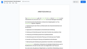 Arbeitszeugnis