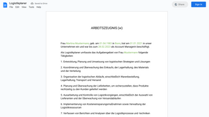 Arbeitszeugnis