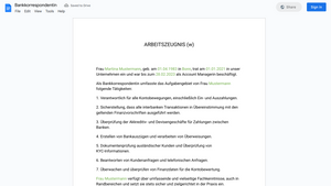 Arbeitszeugnis