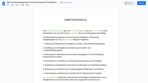 Arbeitszeugnis