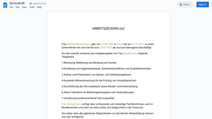 Arbeitszeugnis