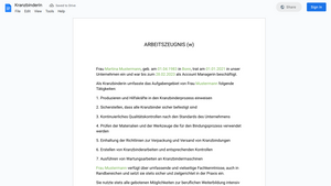 Arbeitszeugnis