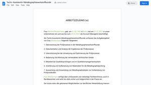 Arbeitszeugnis