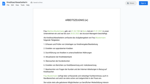 Arbeitszeugnis