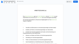 Arbeitszeugnis