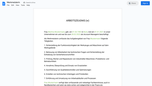 Arbeitszeugnis