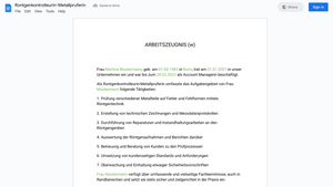 Arbeitszeugnis