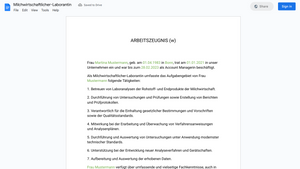 Arbeitszeugnis