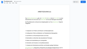 Arbeitszeugnis