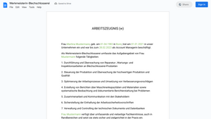 Arbeitszeugnis