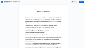Arbeitszeugnis